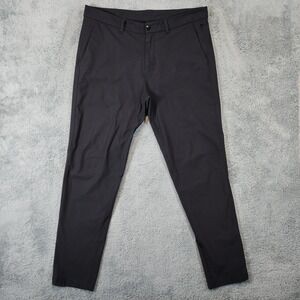 Lululemon Commission Warpstreme Pants Mens 36x30 Black Slim Fit Tech Performance